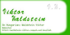 viktor waldstein business card